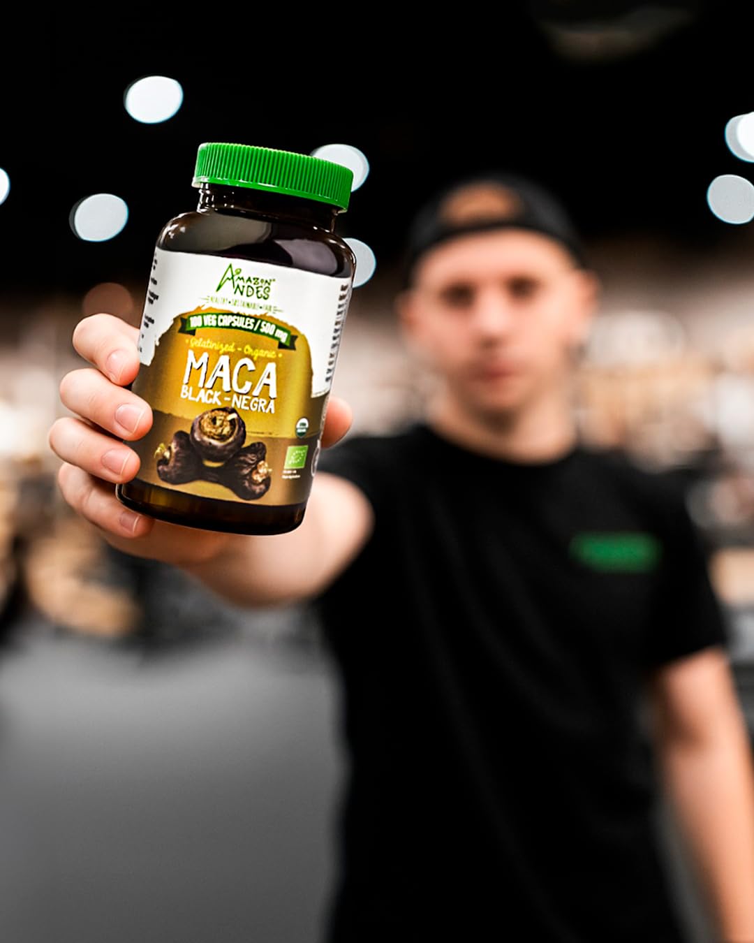 Amazon Andes Healthy Sustainable Fair Black Maca Root Capsules 100 Count