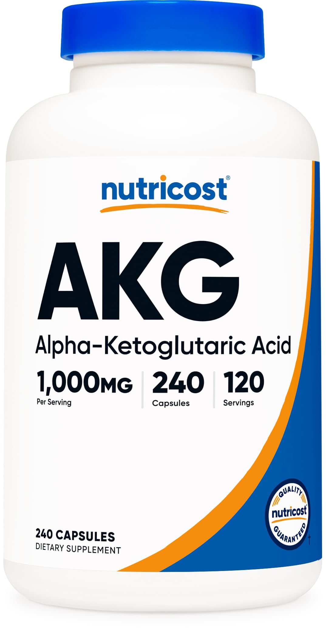Nutricost AKG Alpha Ketoglutaric Acid Supplement 1,000mg 240 Capsules