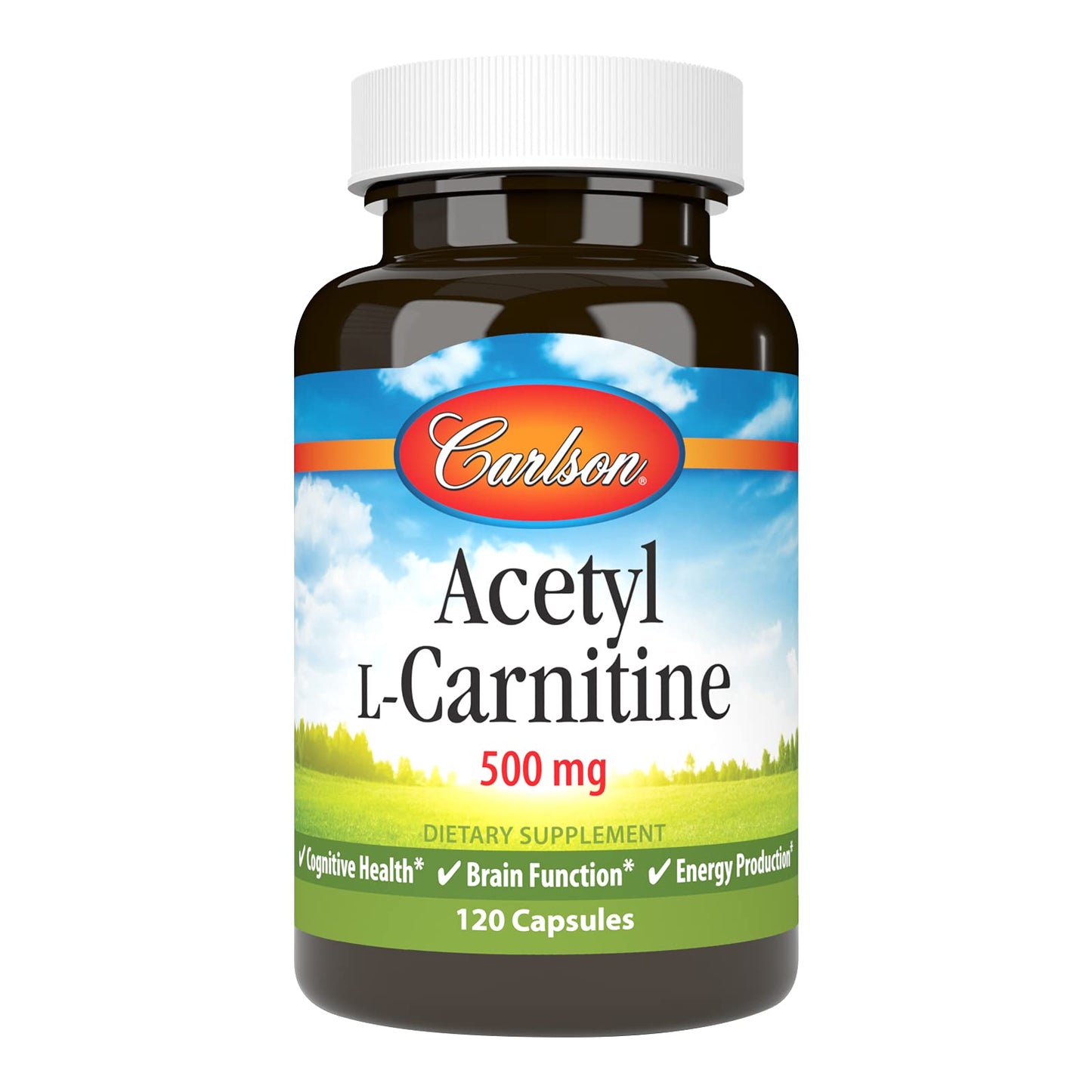 Carlson Acetyl L-Carnitine 500 mg Vegetarian Capsules 120