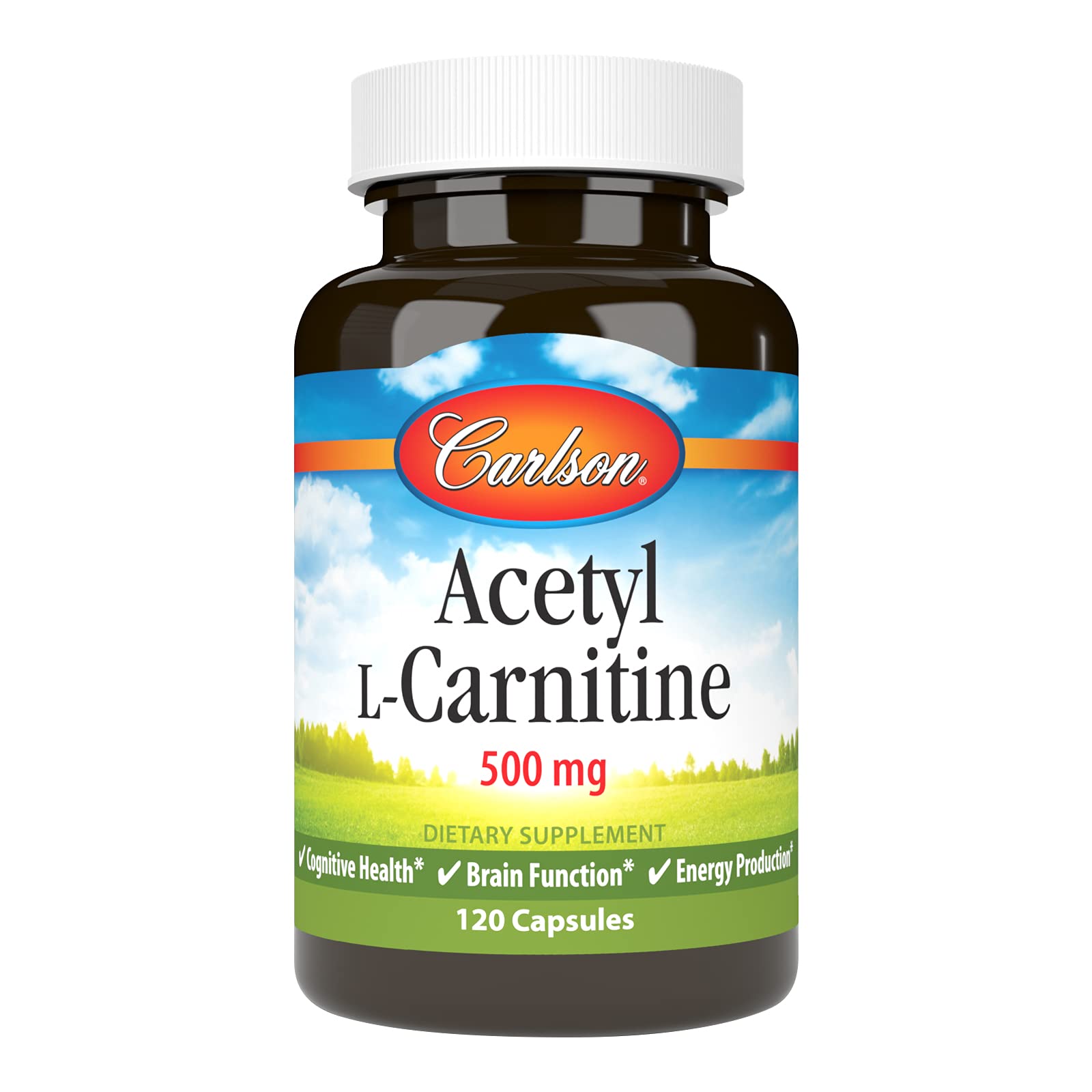 Carlson Acetyl L-Carnitine 500 mg Vegetarian Capsules 120