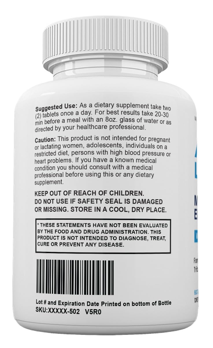 Zonata L-Arginine Dietary Supplement for Men, 60 Tablets