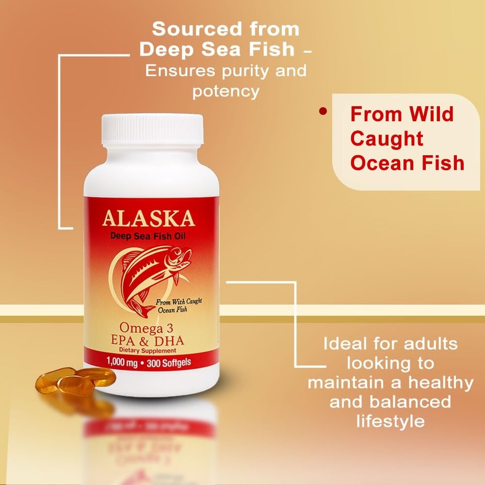 NCB NCB TECHNOLOGY Alaska Deep Sea Fish Oil Omega 3 EPA DHA 1000mg Softgels 300