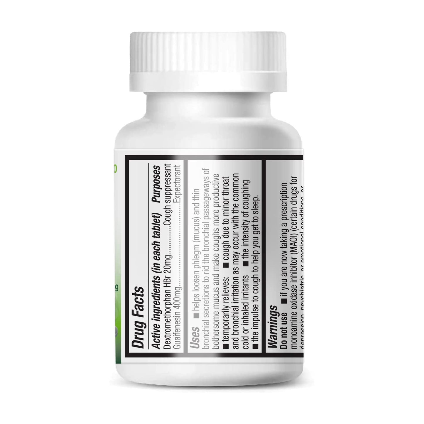 HealthA2Z® Mucus Relief DM | Dextromethorphan HBr 20mg | Guaifenesin 400mg | No Benzene | Cough, Immediate Release, Uncoated (50 Count (Pack of 1))