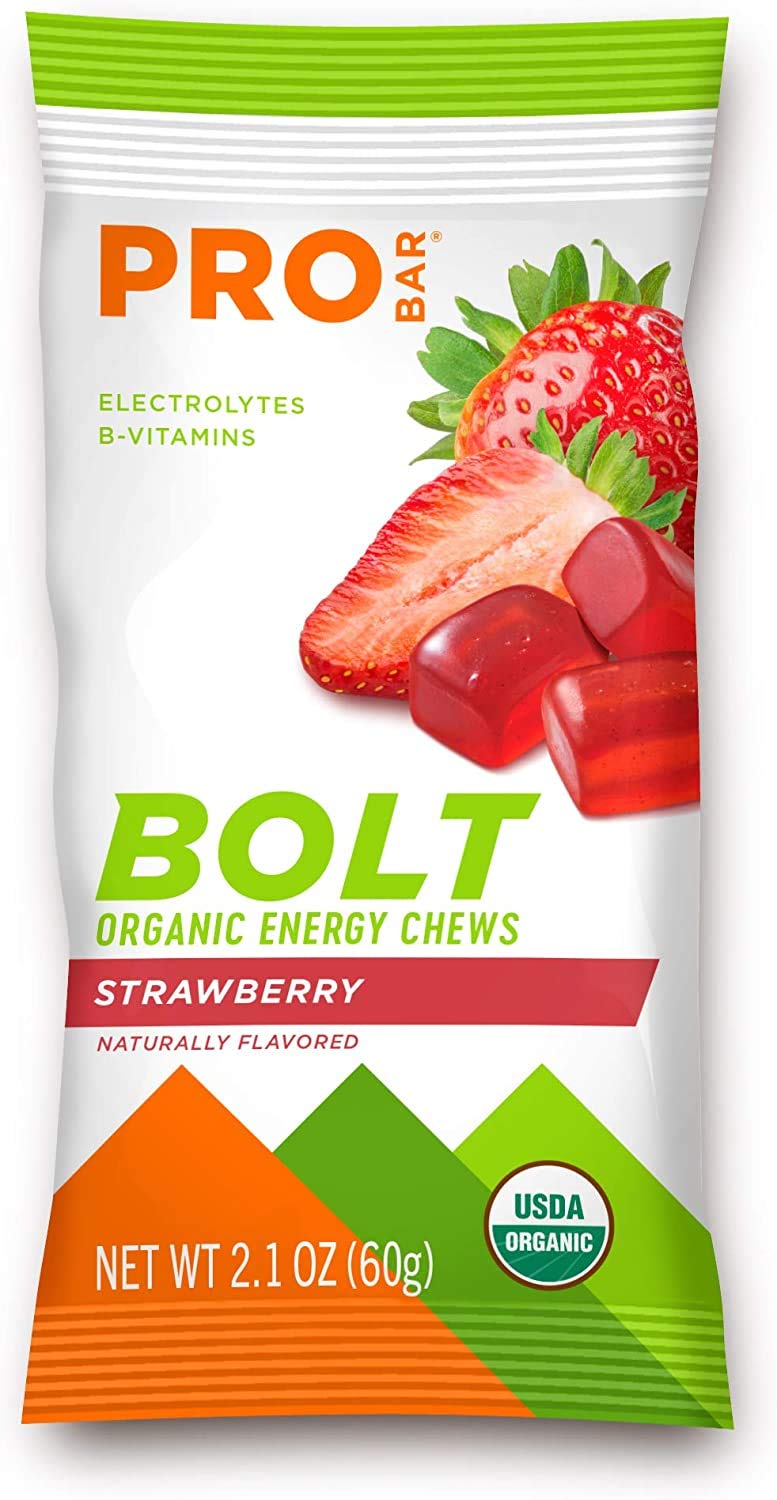PROBAR Bolt Organic Energy Chews Strawberry 9 Pack