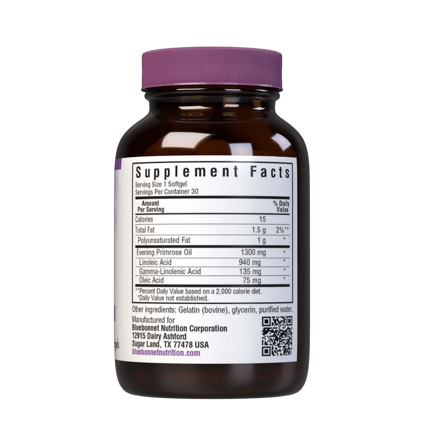 BlueBonnet Evening Primrose Oil Softgels 1300 mg 90 Count