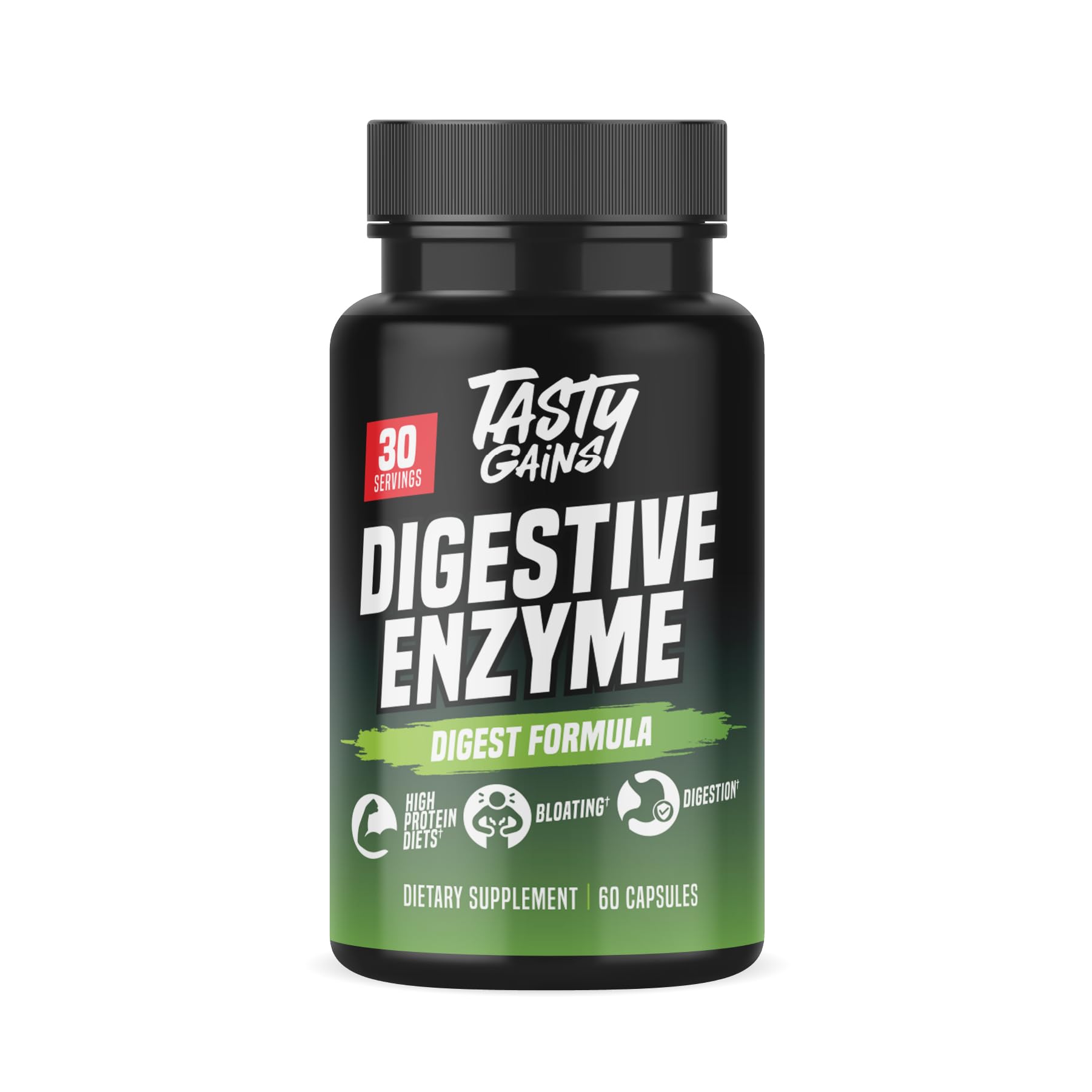 TASTY GAINS Complete Digestive Enzymes Supplement for Gut Health 60 Gummies