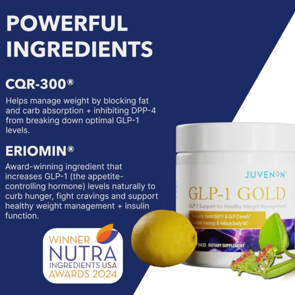 Juvenon GLP-1 Gold Capsules, 30 Count