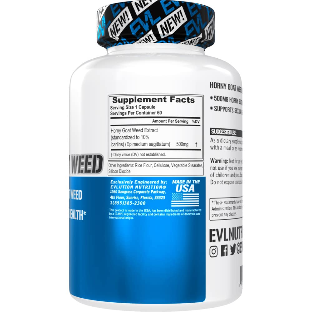 Evlution Horny Goat Weed for Men Capsule 60 Count