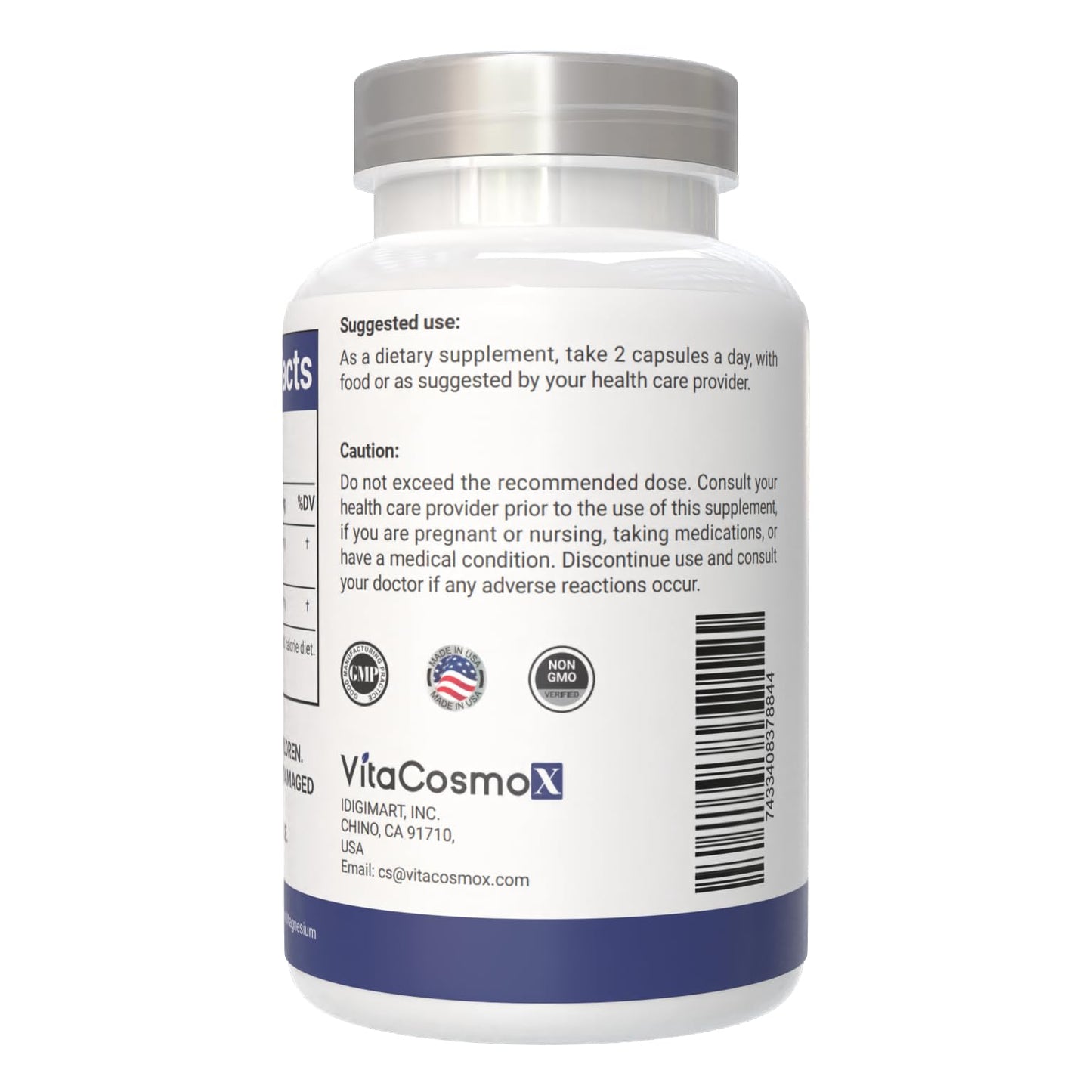 VitaCosmoX Diosmin Hesperidin 1200 mg Complex, 480 Capsules