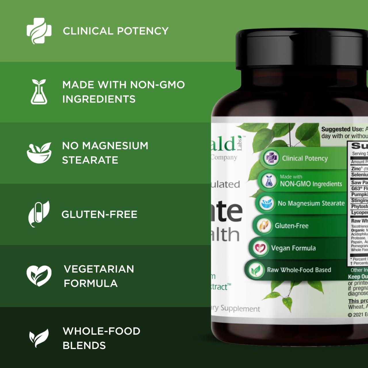 Emerald Labs Prostate Health Prostate Support Supplement Capsules 90