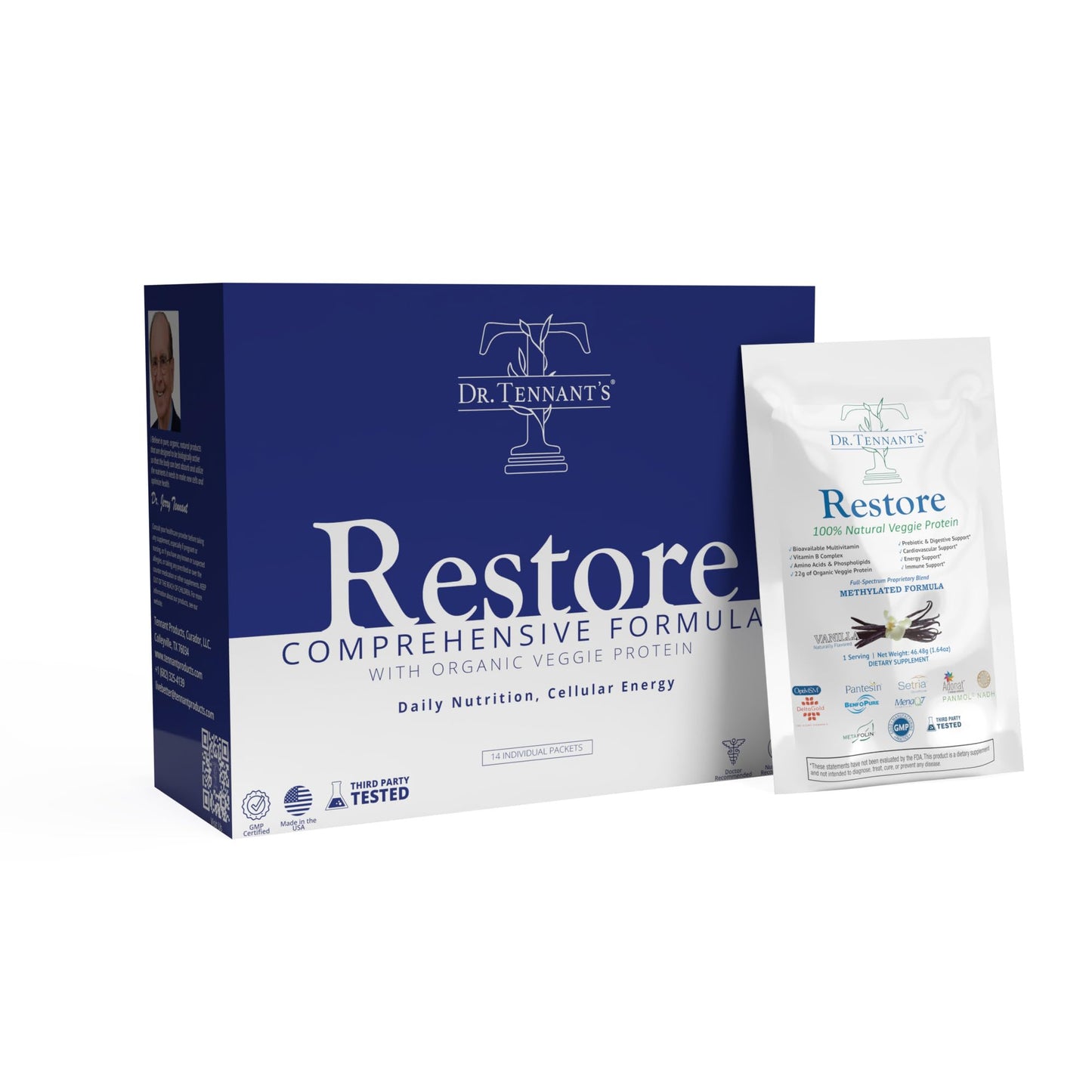 Dr. Tennant's Restore Vanilla Protein Powder, 9.9 Ounce