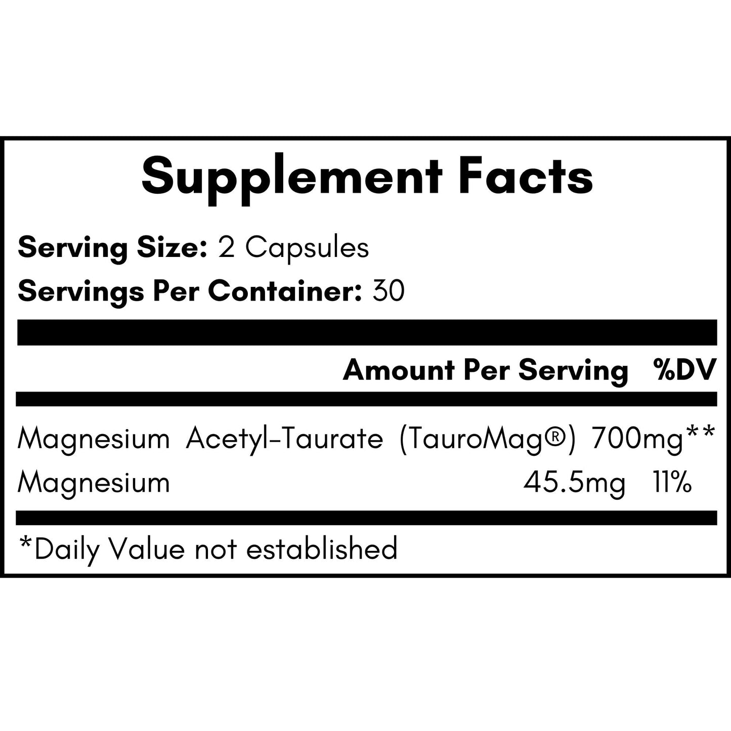 Pure Antioxidants Magnesium Acetyl Taurate 700mg Capsule, 60 Capsules