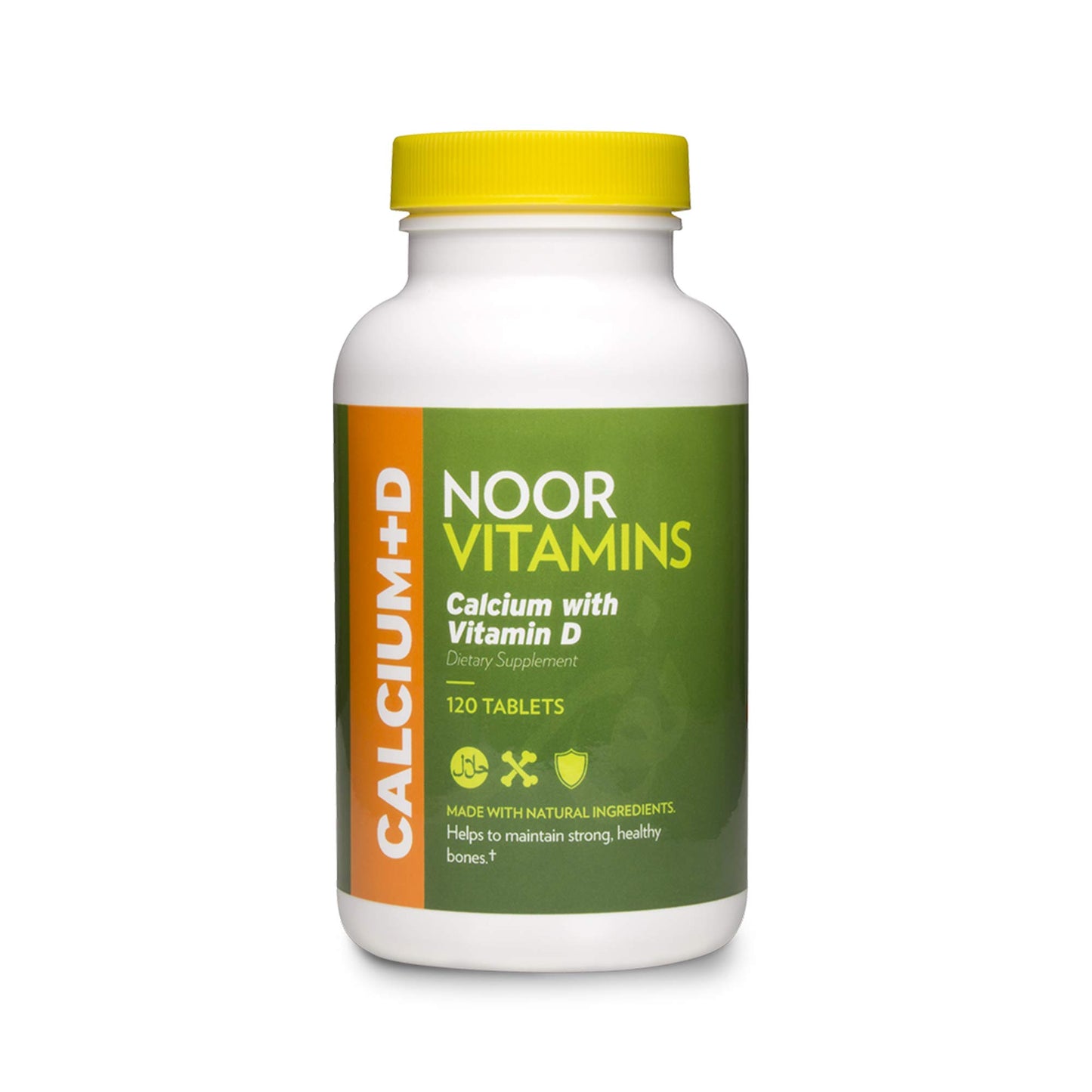 Noor Vitamins Halal Calcium Plus Vitamin D Bone & Immune Support Tablet 120 Tablets