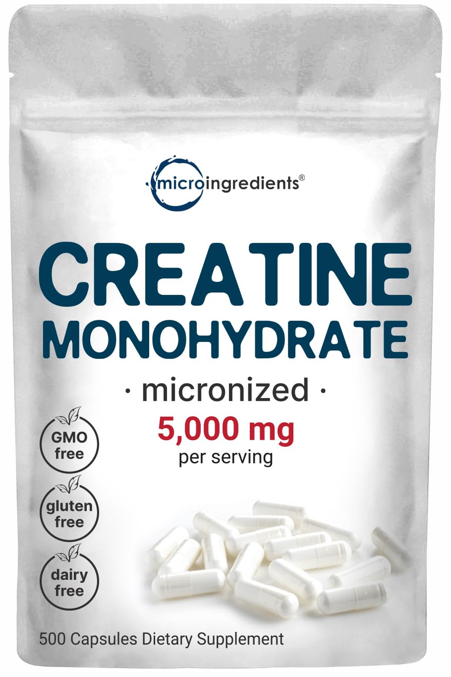 Micro Ingredients Hydration Electrolyte Powder & Creatine Monohydrate Capsules, 2-Pack Bundle
