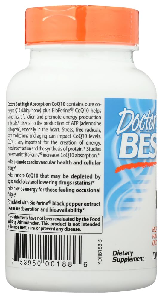 Doctor's Best High Absorption CoQ10 100 mg Softgels, 360 Count