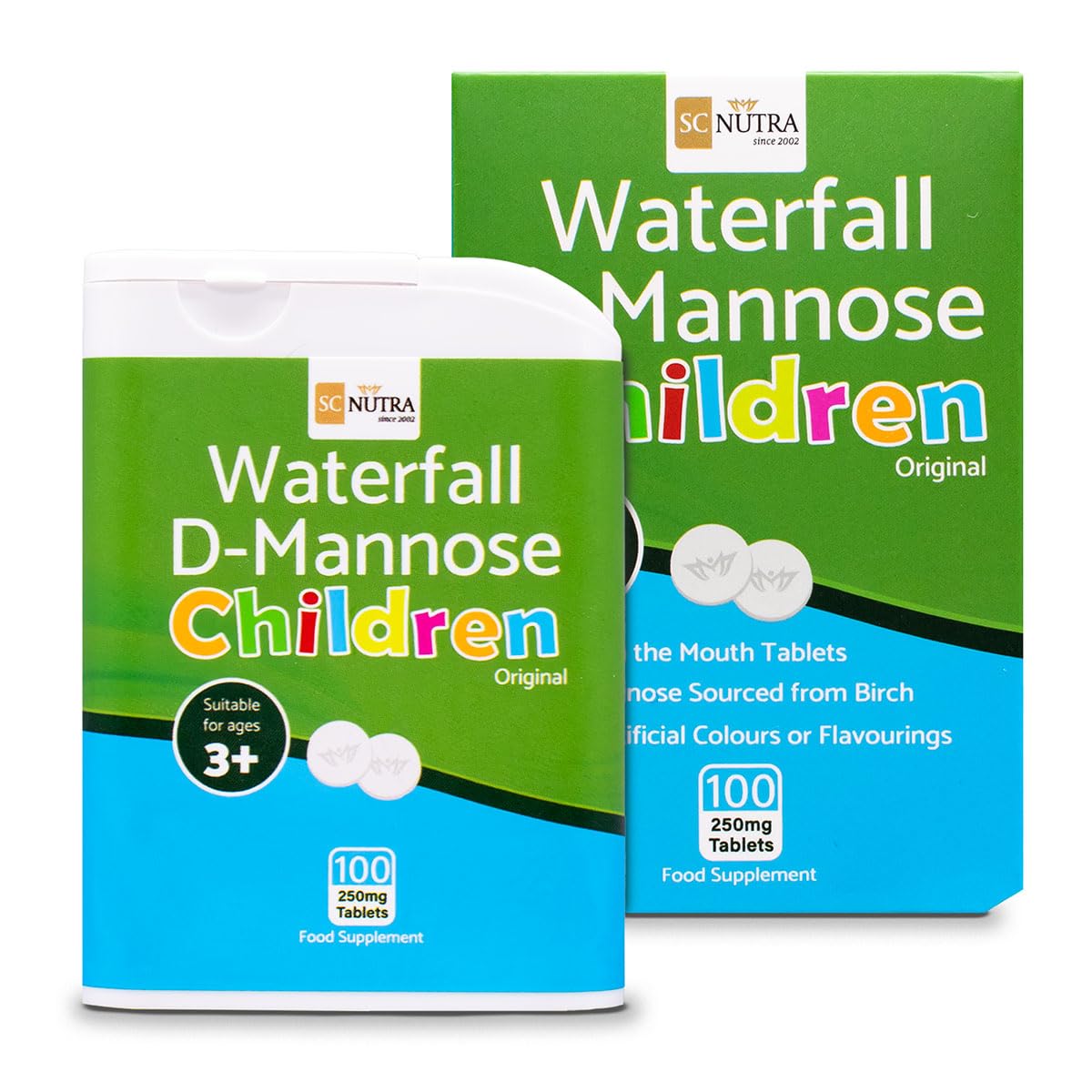 Sweet Cures Waterfall D-Mannose Children Original Melt-in-the-Mouth Tablets 100 Count
