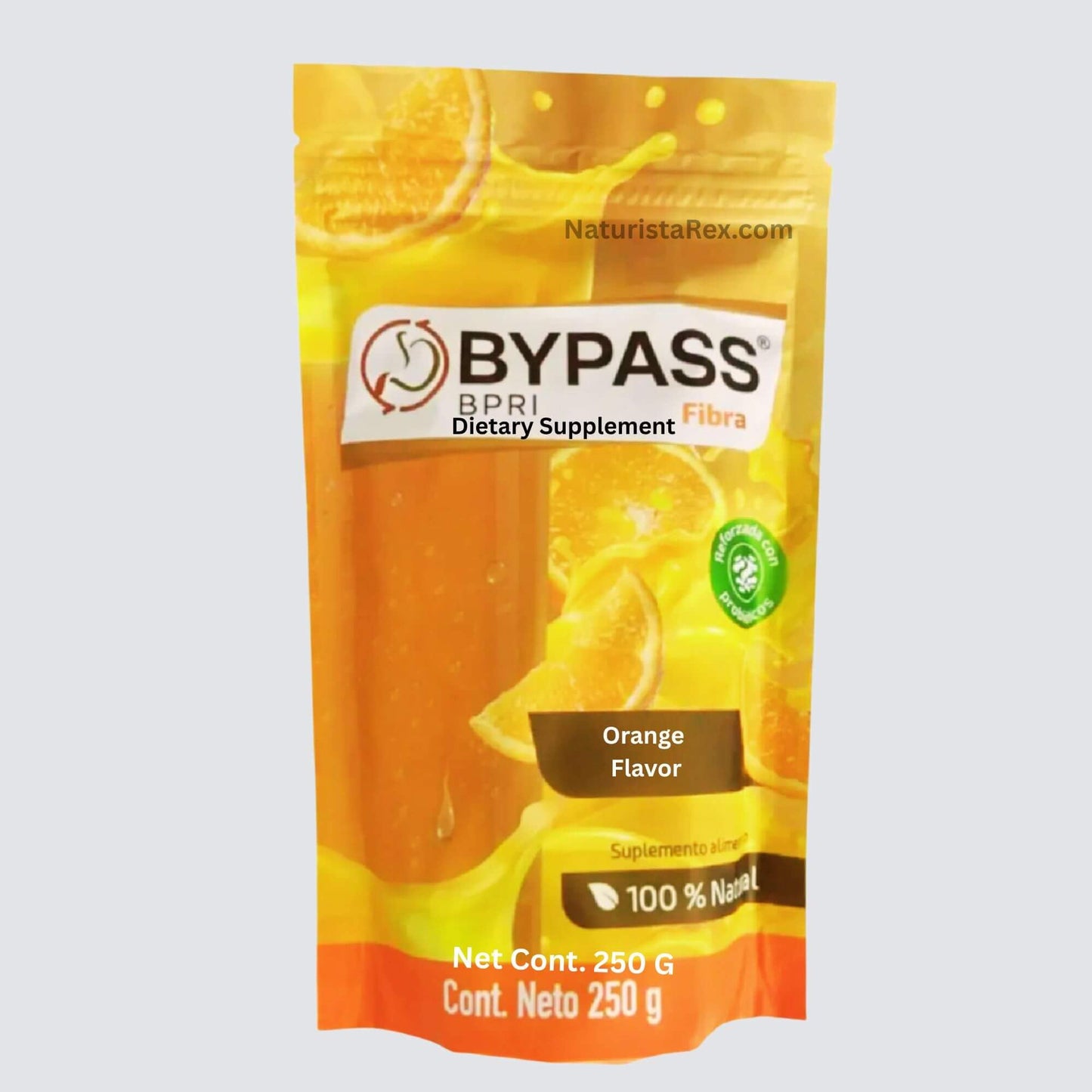 Generic B-Pass BPRI Orange Flavor Fiber Powder Dietary Supplement, 8.8 Ounce