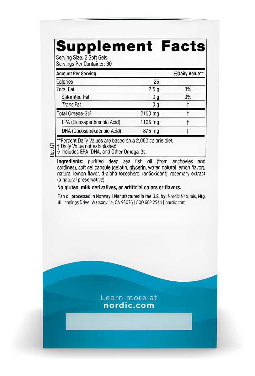 Nordic Naturals Ultimate Omega 2X Soft Gels 60 Count