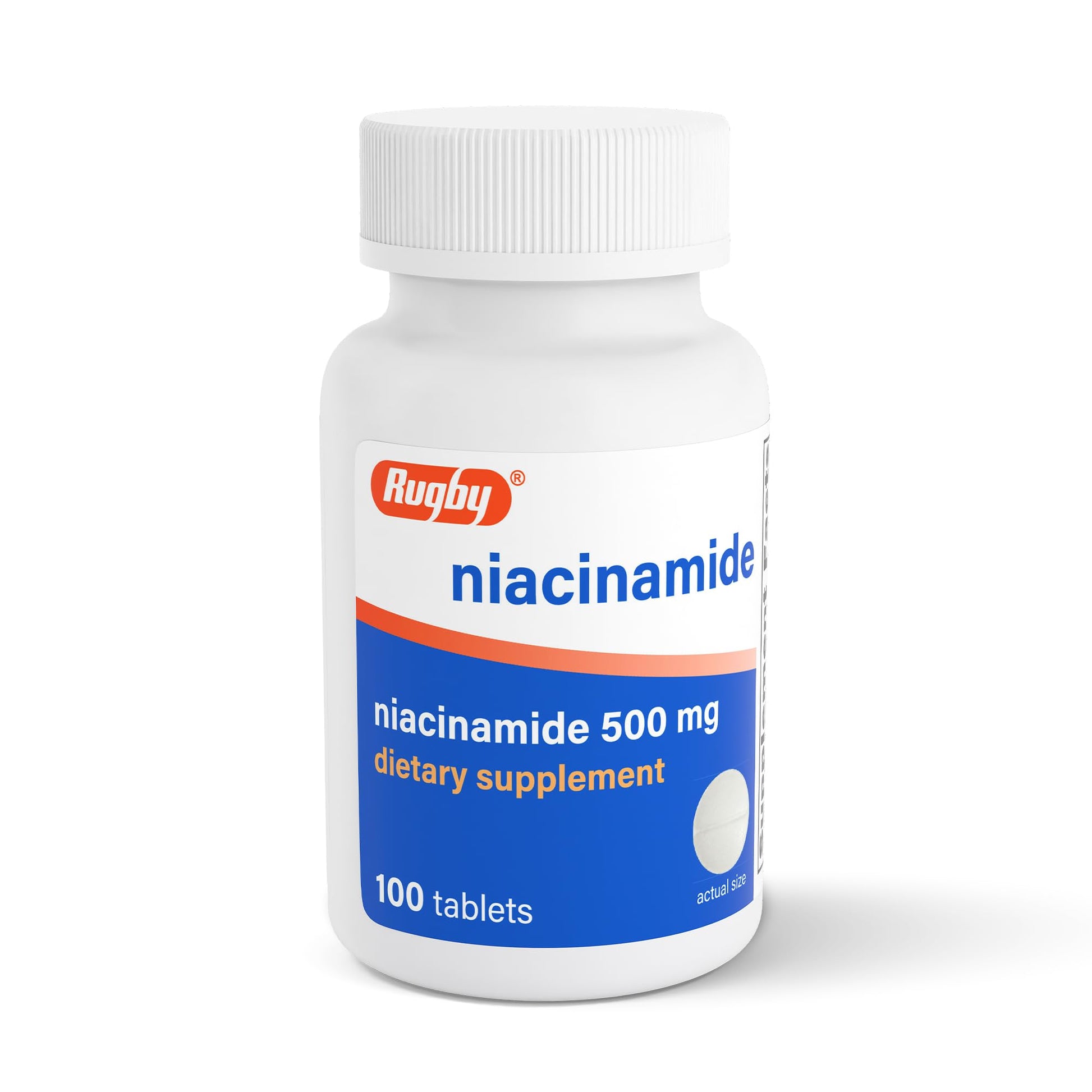 Rugby Laboratories Niacinamide 500 mg Tablets, 100 Count