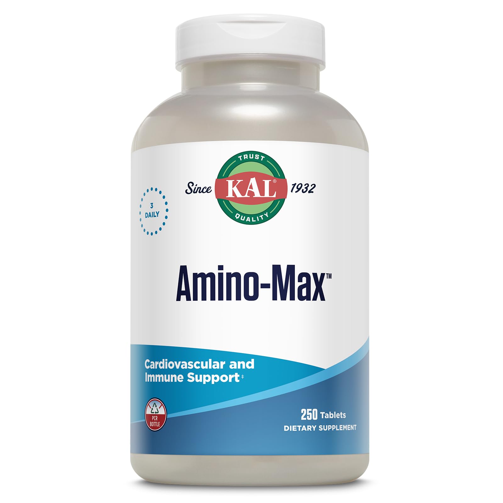 KAL Amino Max Amino Acids, Multi-Mineral Complex Chelated Minerals 250 Tablets