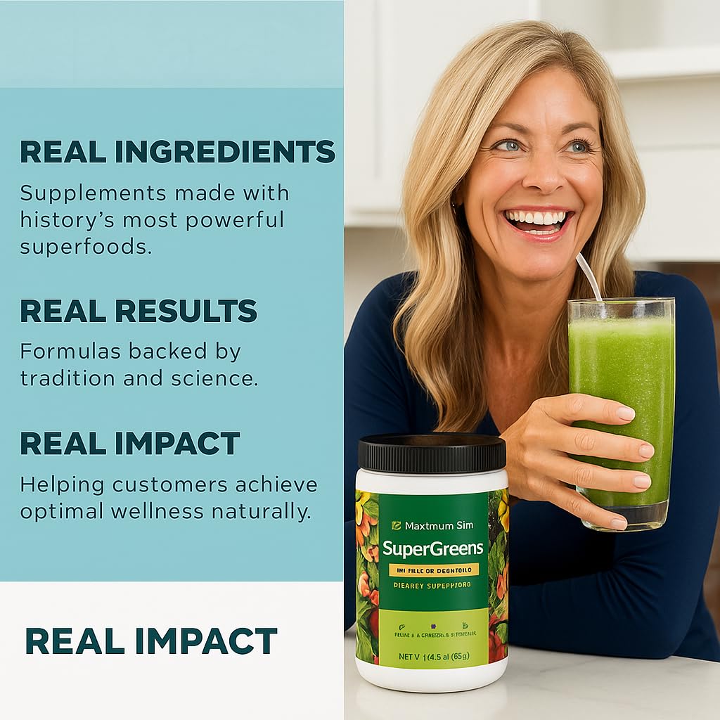 Maximum Slim Fat Burning Supergreens Powder, 1 Pack