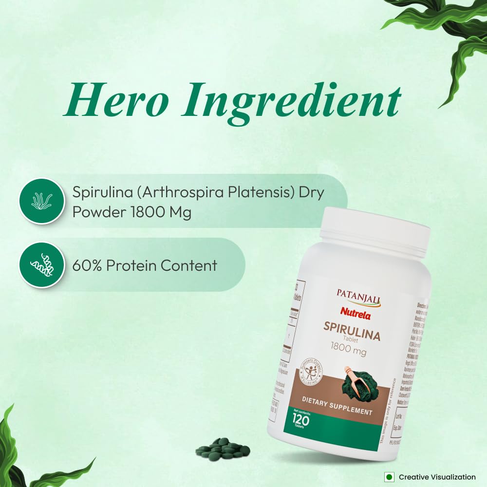 Patanjali Nutrela Spirulina Tablet, 1 Count