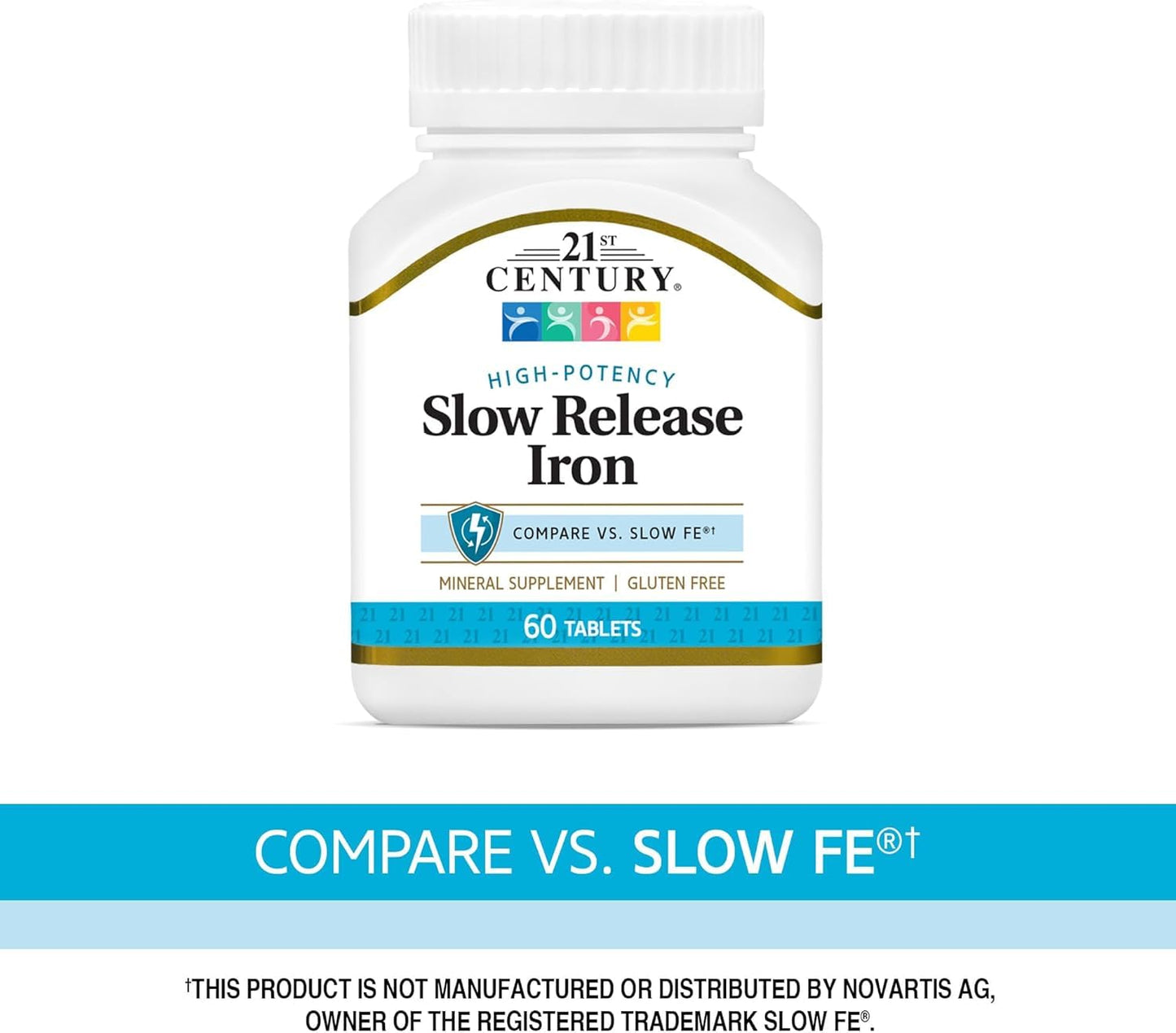 SMART MONKEY TECHNOLOGIES 21st Century Slow Release Iron Tablets 180 Count