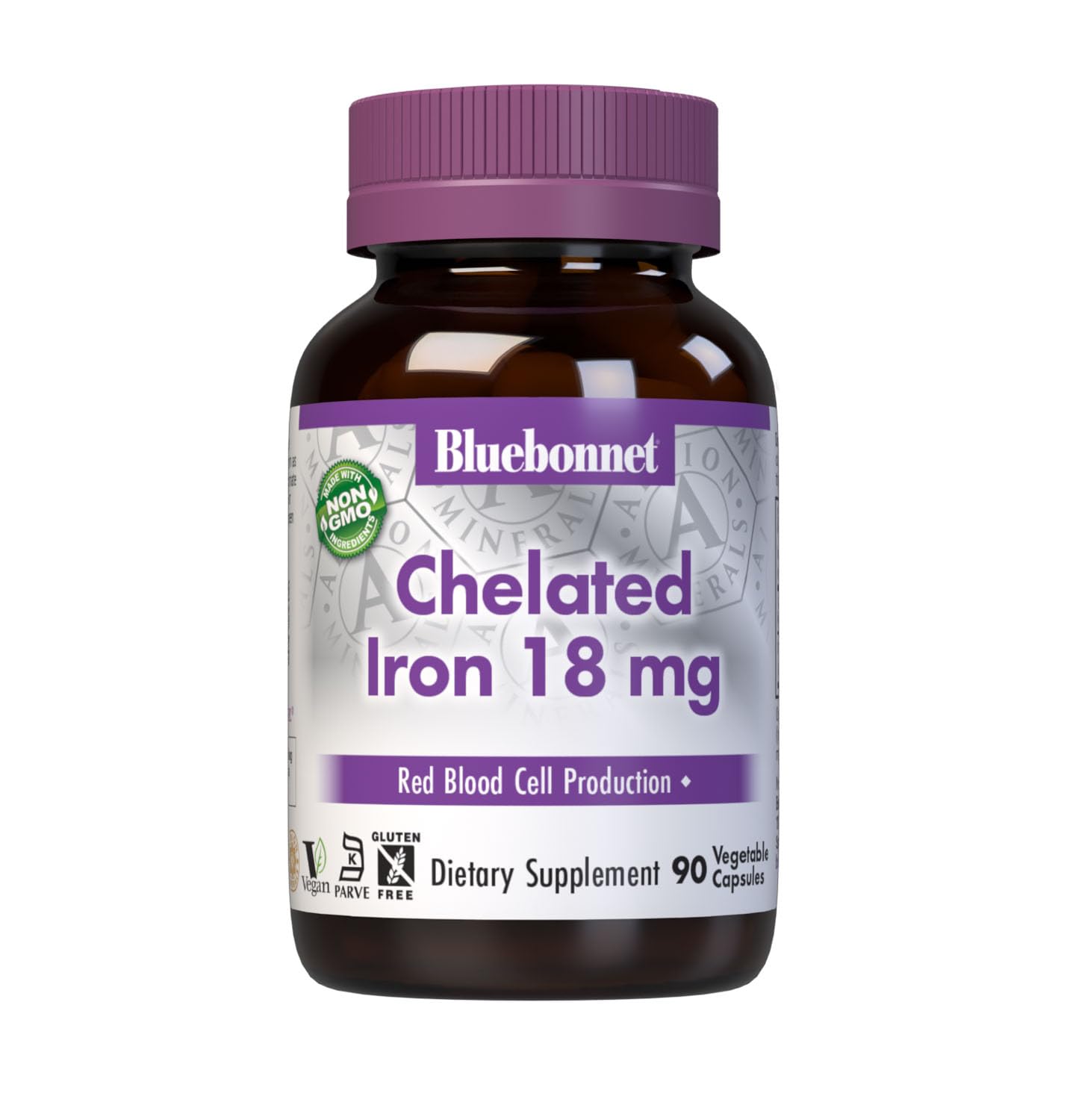 BlueBonnet Chelated Iron 18 mg Capsules 90