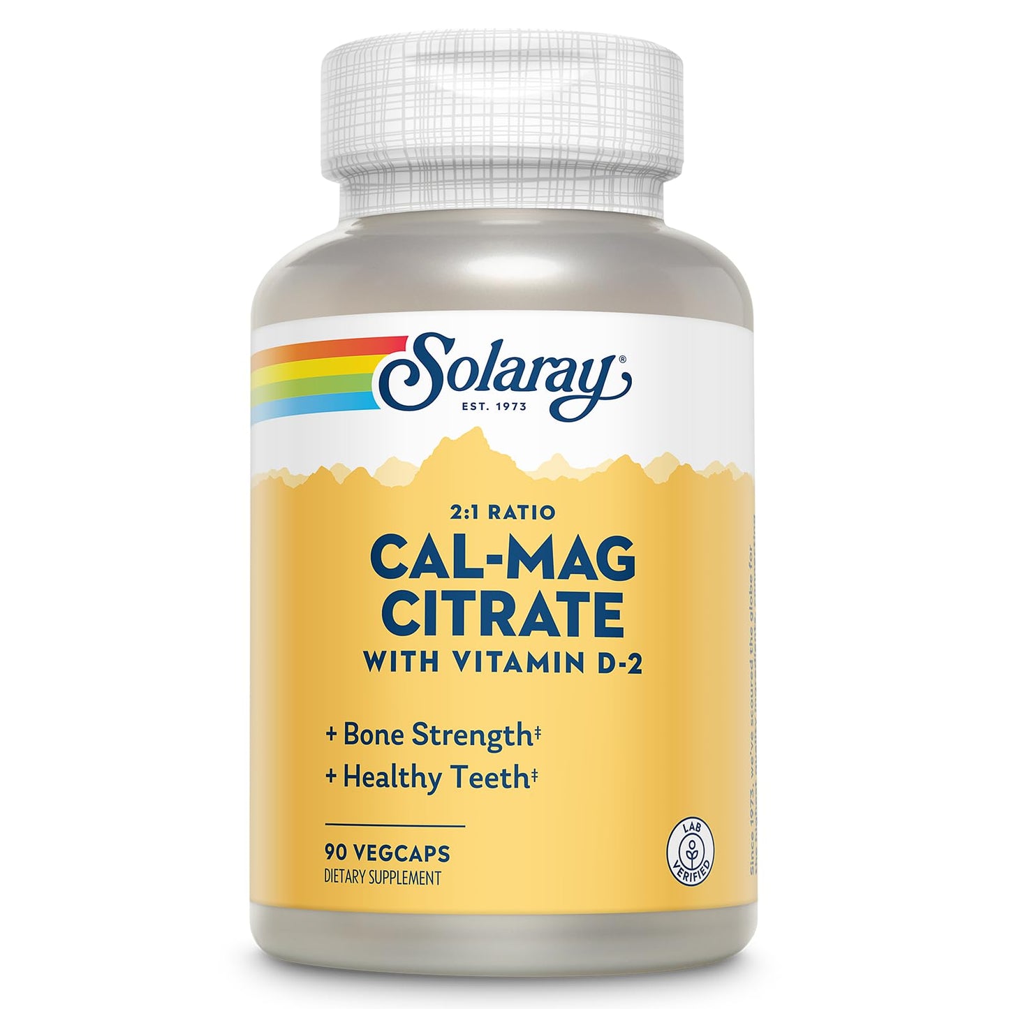 Solaray Calcium Magnesium Citrate 2 to 1 Ratio Capsule, 90 Count