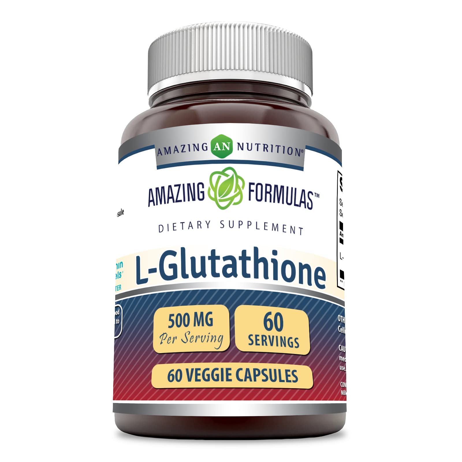 Amazing Nutrition Reduced L-Glutathione Supplement Capsule 60 Count