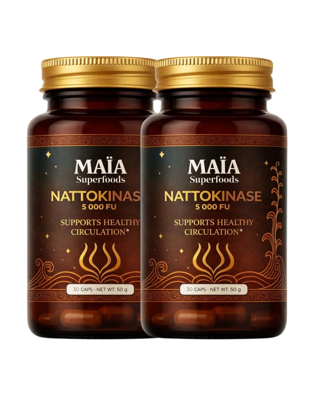 MAÏA SUPERFOODS Maia Nattokinase 5000 FU Capsule, 30 Count