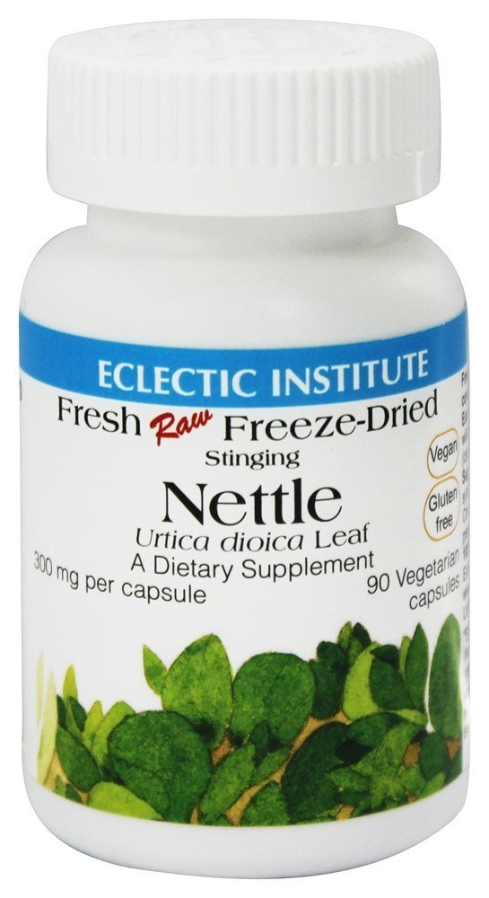 Eclectic Institute Stinging Nettle Fresh Raw Freeze-Dried 300 mg Capsules, 90 Count