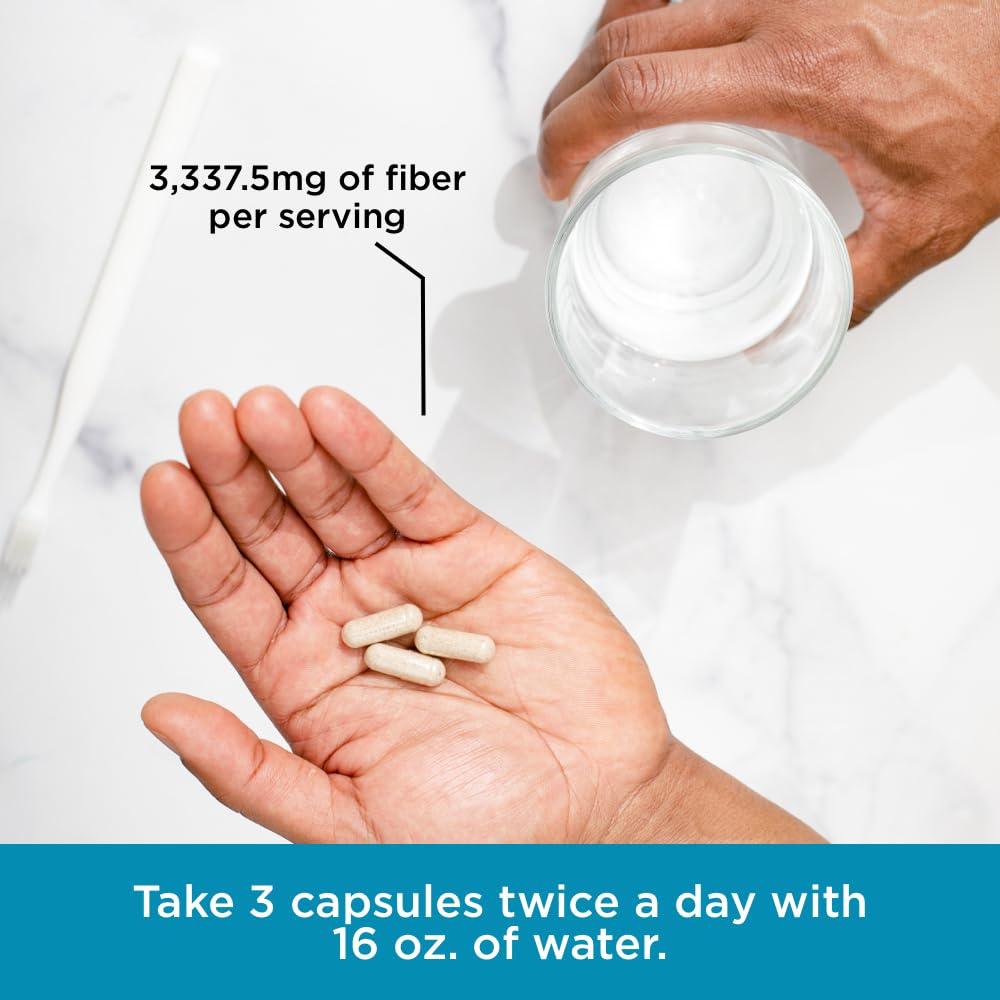 Pure for Men Stay Ready Fiber Supplement Psyllium Husk Capsule 120 Count