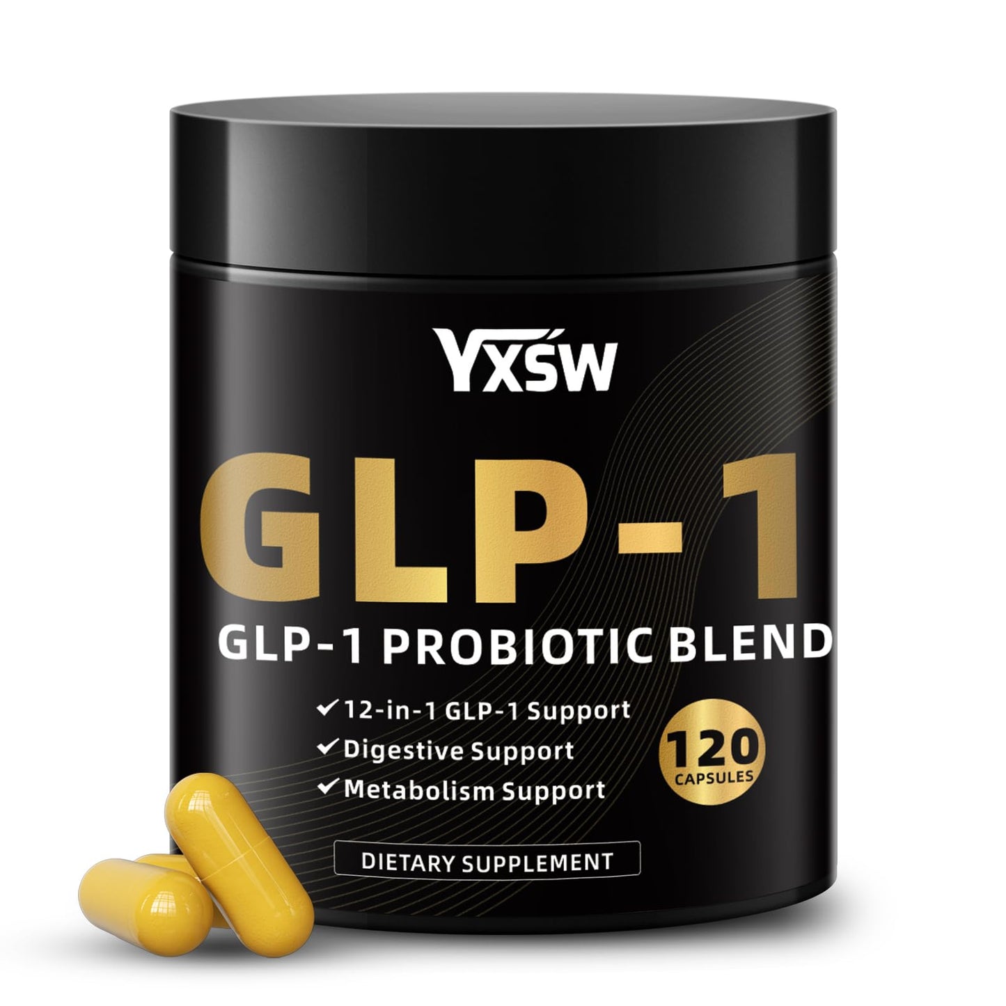 YXSW GLP-1 Supplement for Women & Men with Probiotic Blend and Berberine Capsules, 120 Count