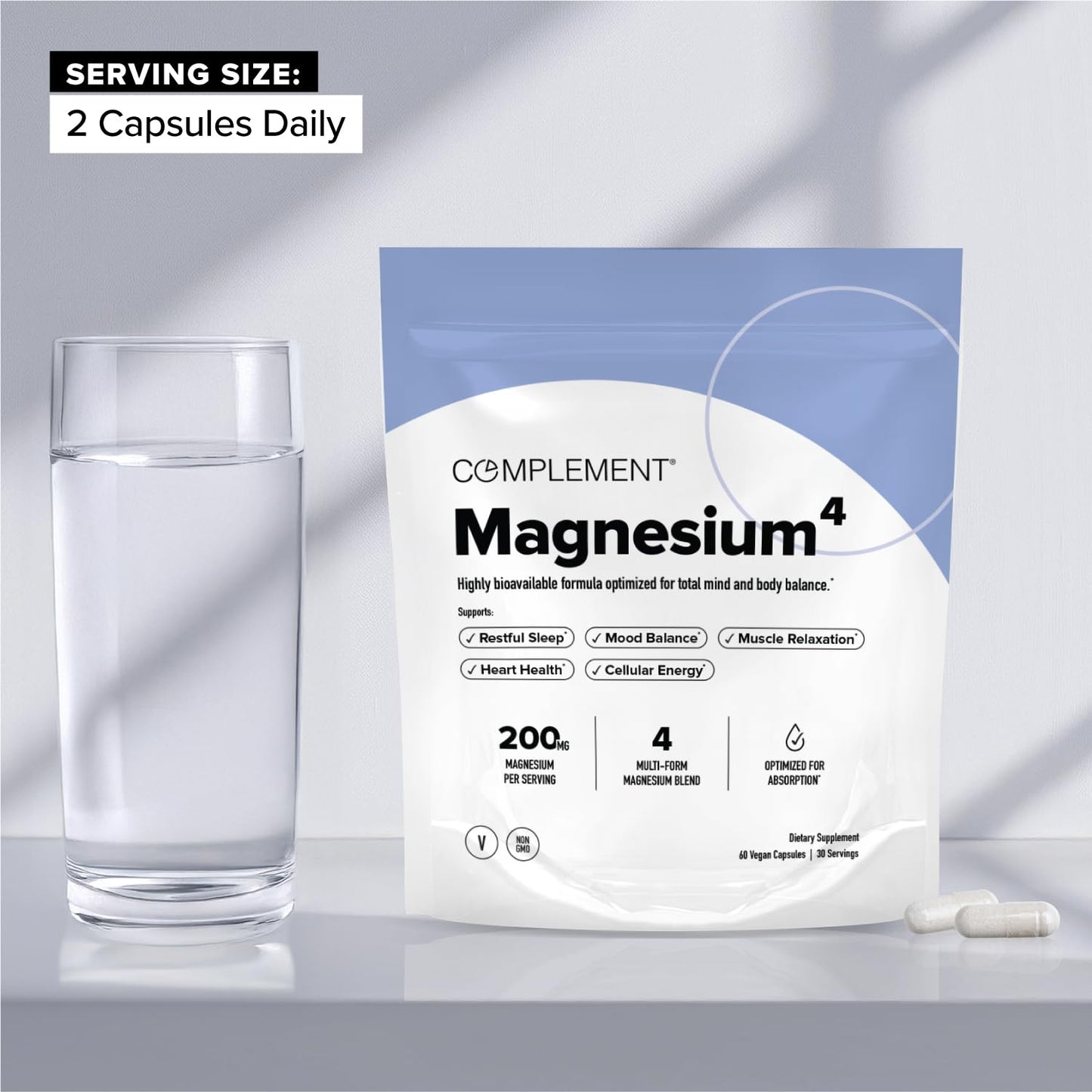 Complement Magnesium Complex 200mg 4 Forms Capsule, 60 Capsules