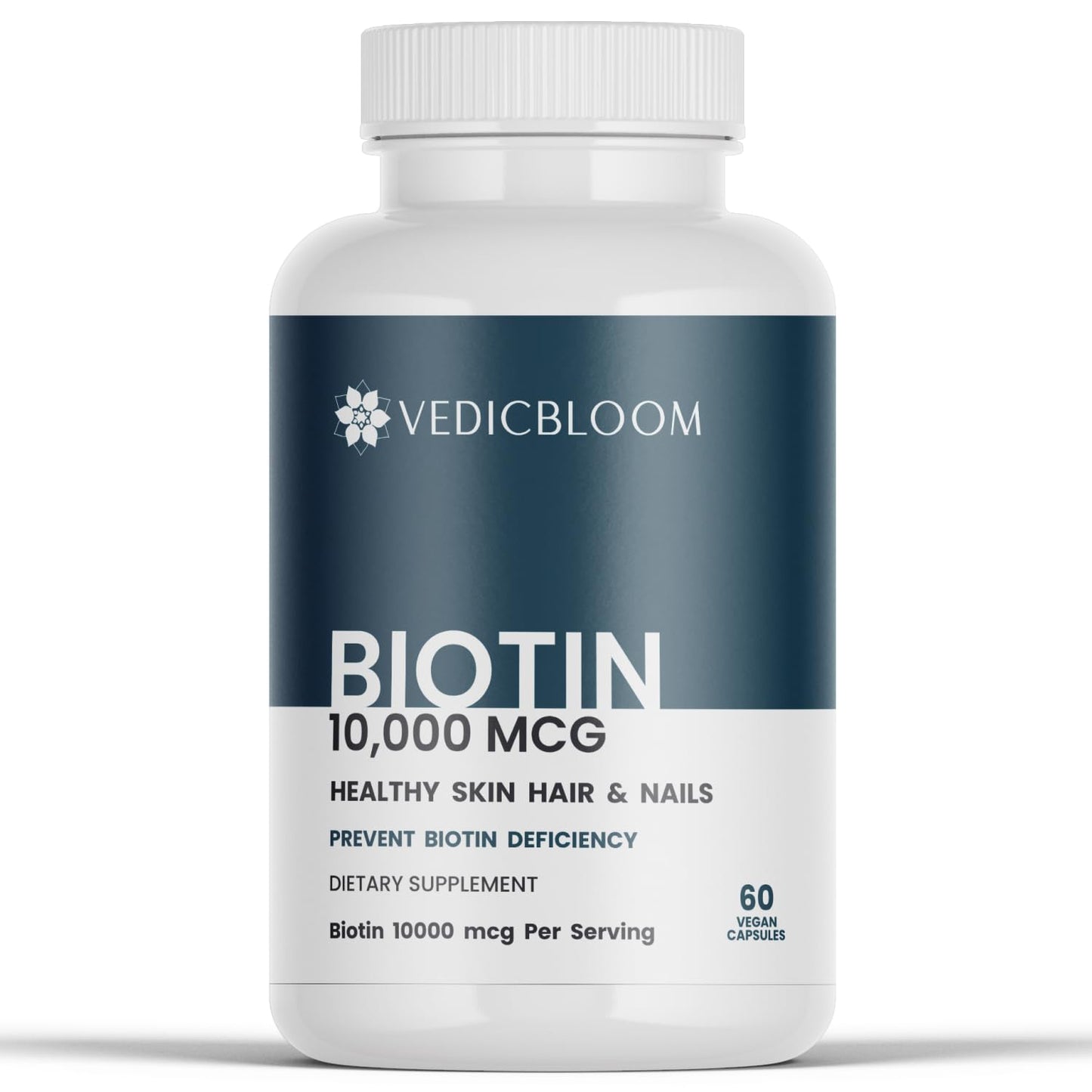 VEDICBLOOM Biotin Capsules 10,000 mcg, 60 Capsules