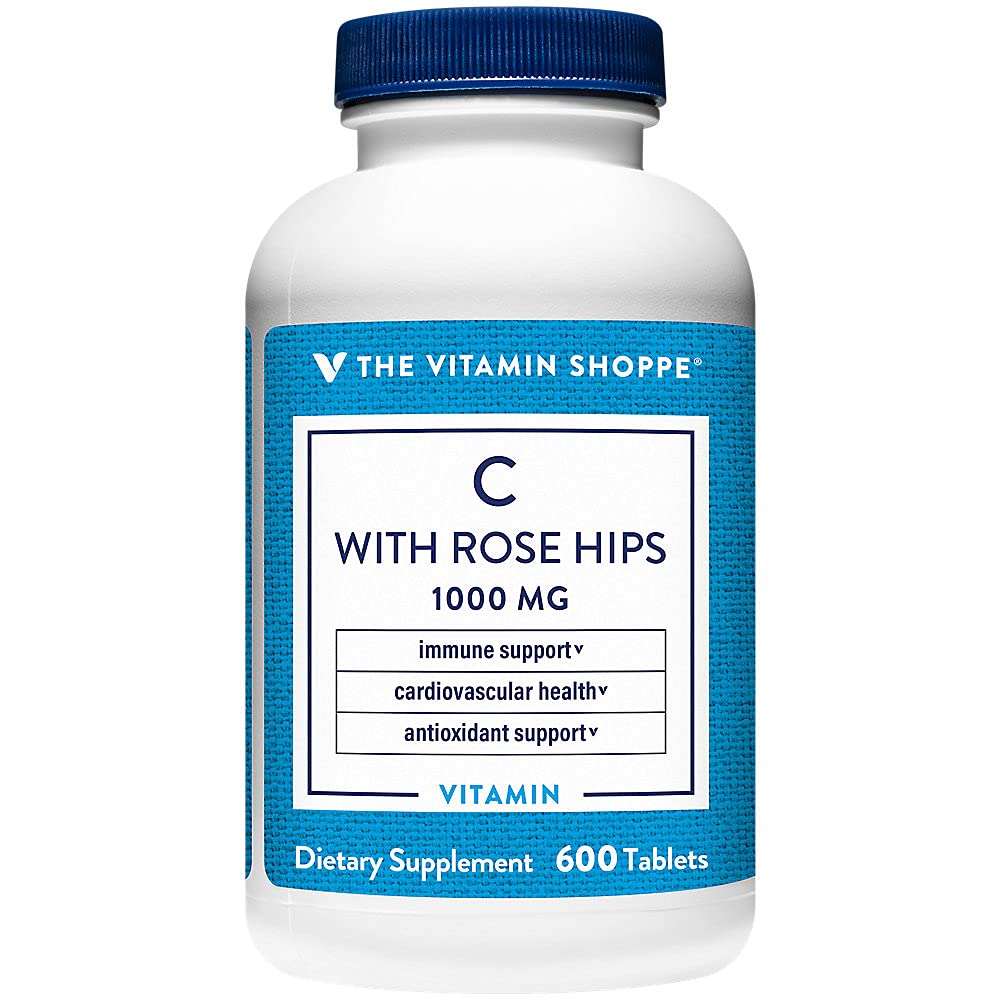 The Vitamin Shoppe C-1000 with Rose HIPS 600 Tablets