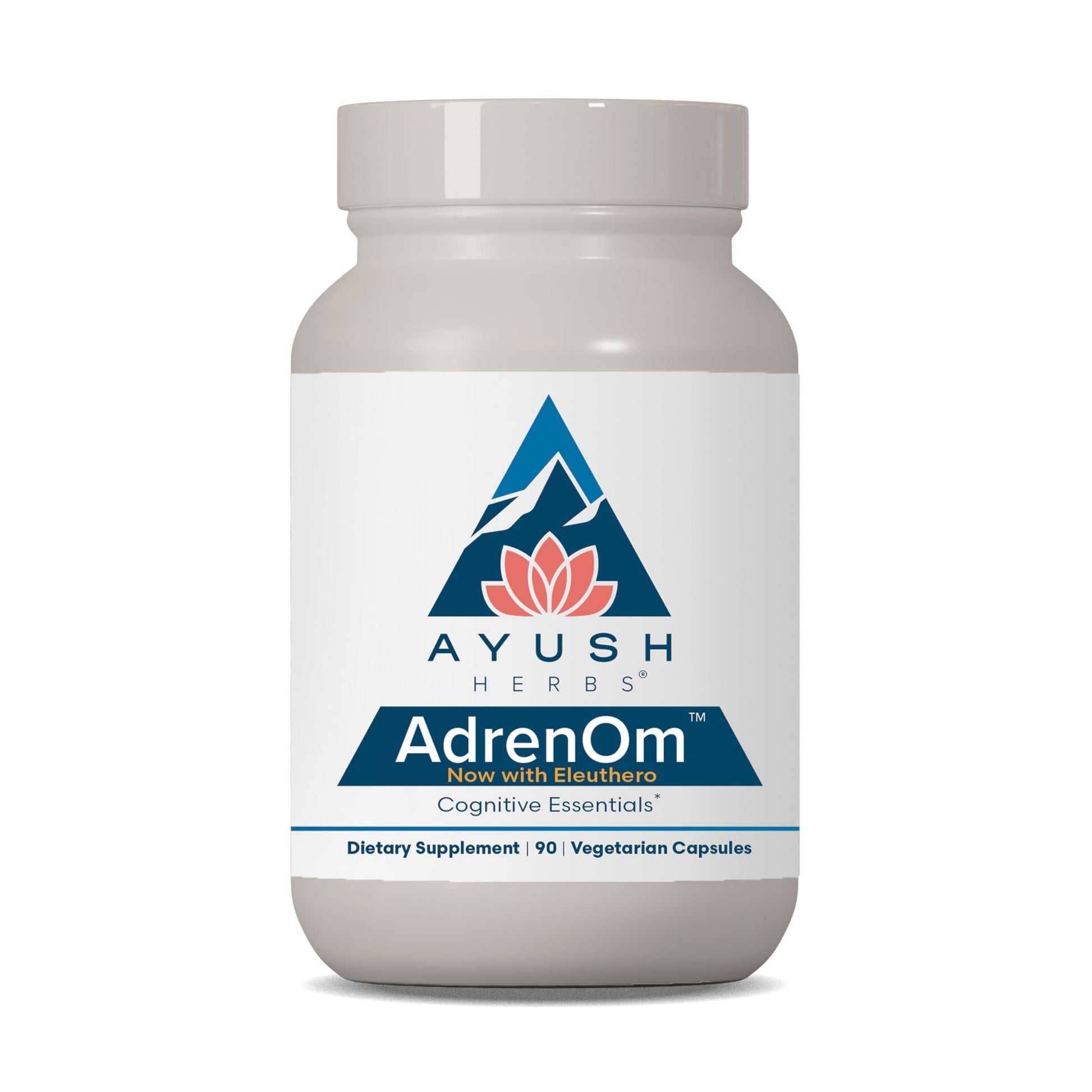 Ayush Herbs AdrenOm Ayurvedic Adrenal and Stress-Support Supplement Capsule, 90 Count