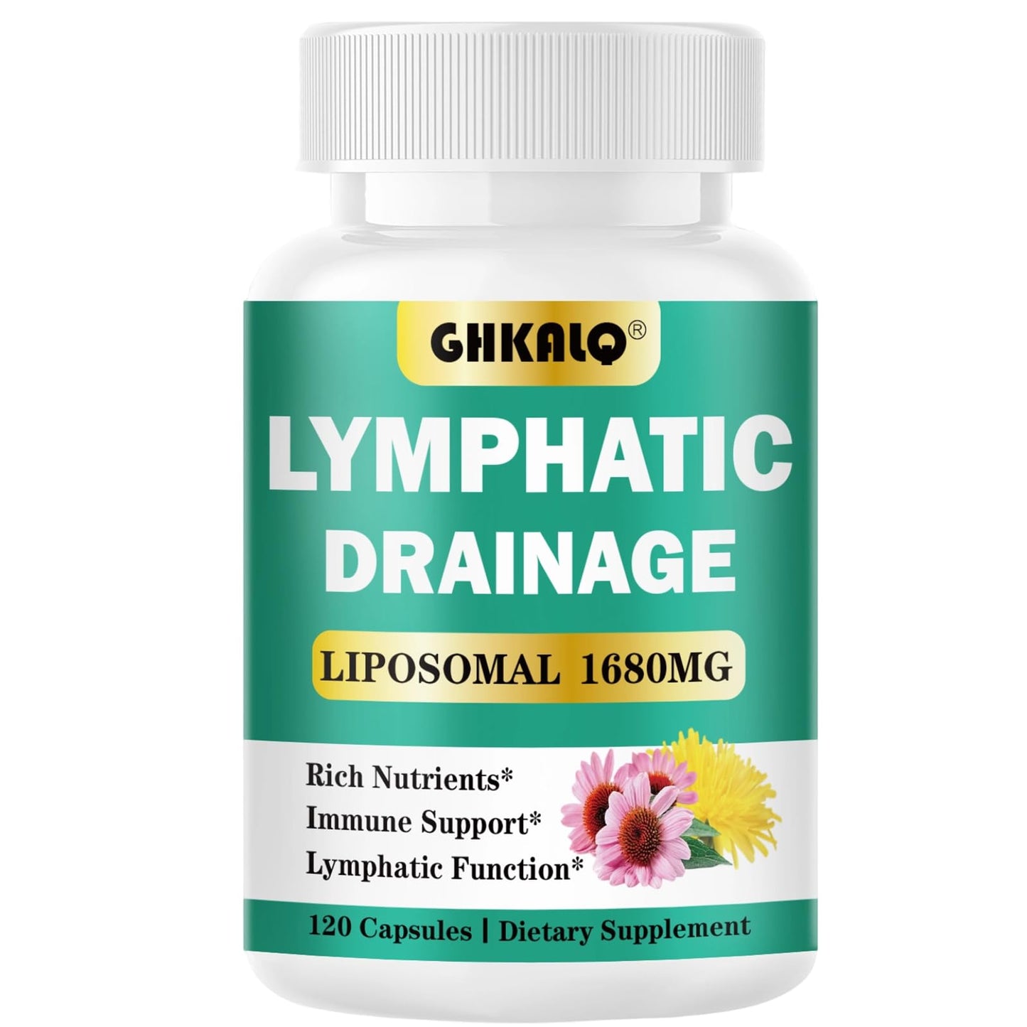 GHKALQ Lymphatic Drainage Supplements Capsules 120 Count