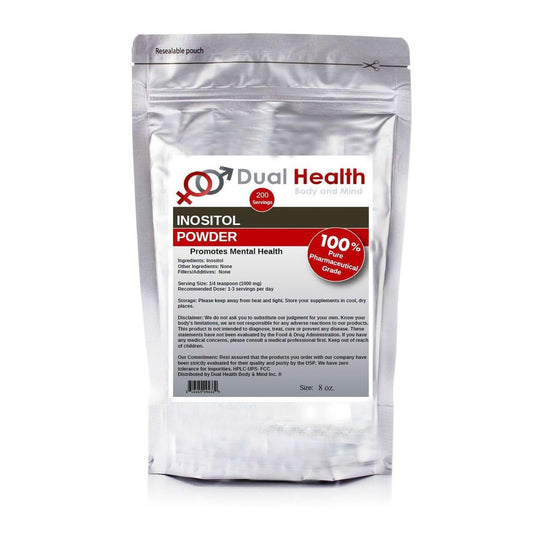 Dual Health Body & Mind Inositol Powder 8 oz, 1000 mg per Serving