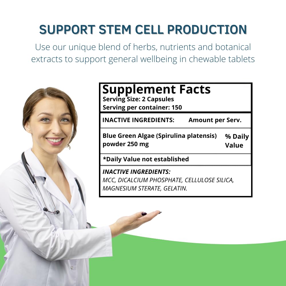 Bioxtron AFA Stem Cell Supplement Capsule, 300 Capsules