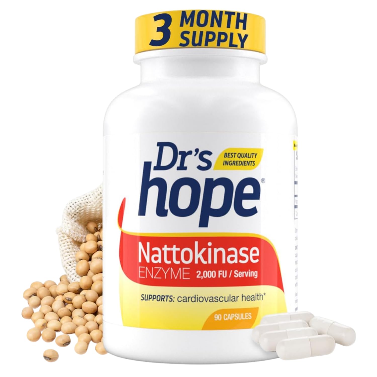 Dr’s Hope Nattokinase Supplement 2000 FU Capsules 90 Count