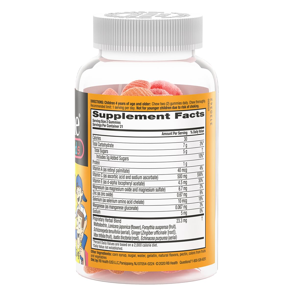 Airborne 500mg Vitamin C + Zinc Immune Support Gummies, 42 Gummies