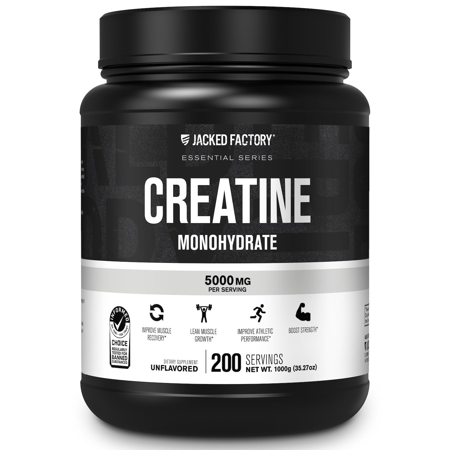 Jacked Factory Creatine Monohydrate Powder 200 Servings