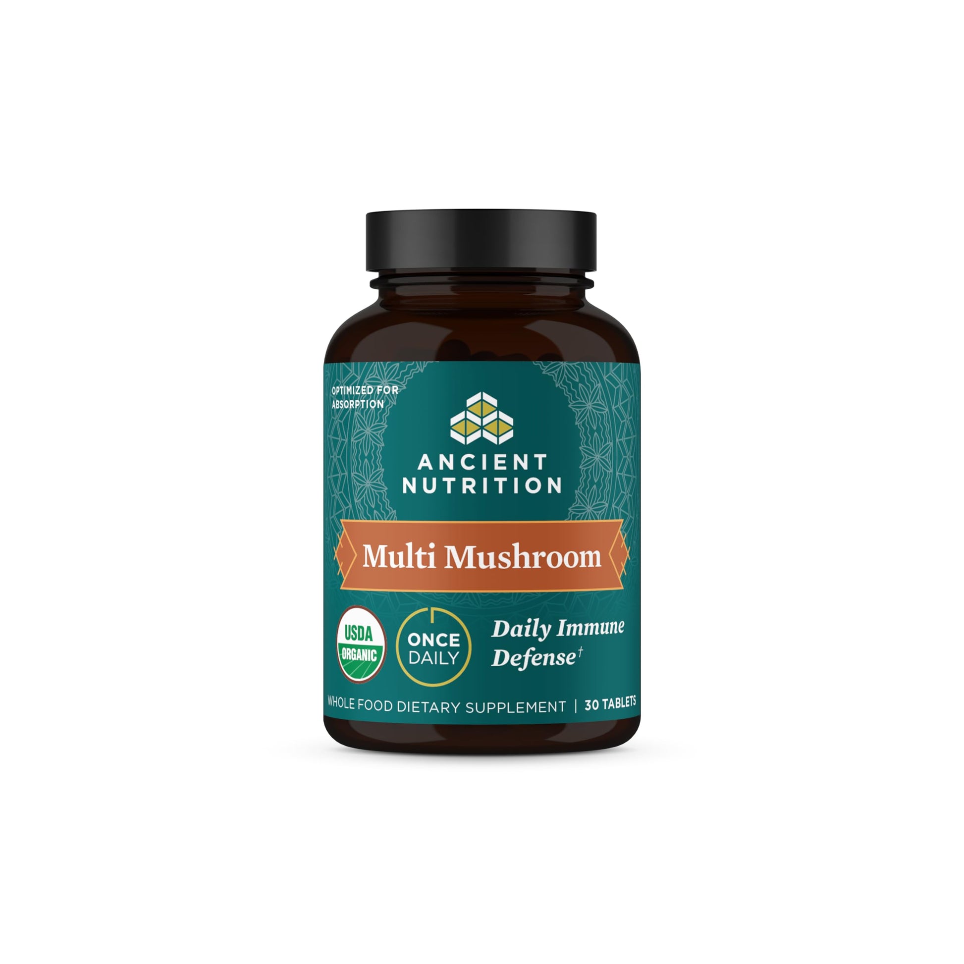Ancient Nutrition Mushroom Supplement Organic Multi Mushroom Immune Support 30 Tablets