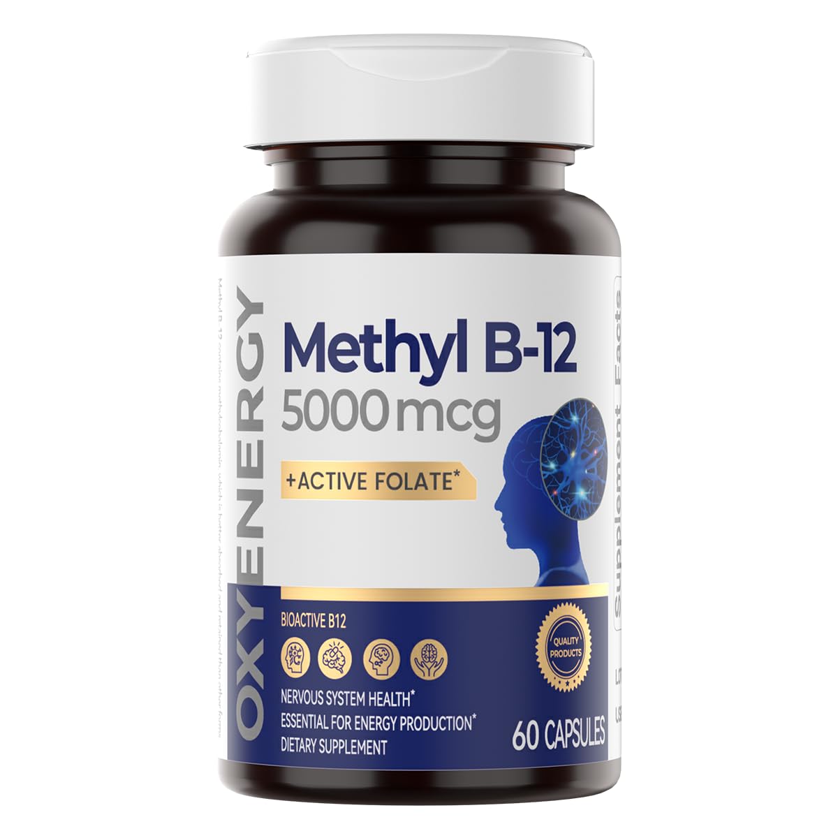 OxyEnergy Methyl Vitamin B12 5000mcg Capsule, 60 Capsules