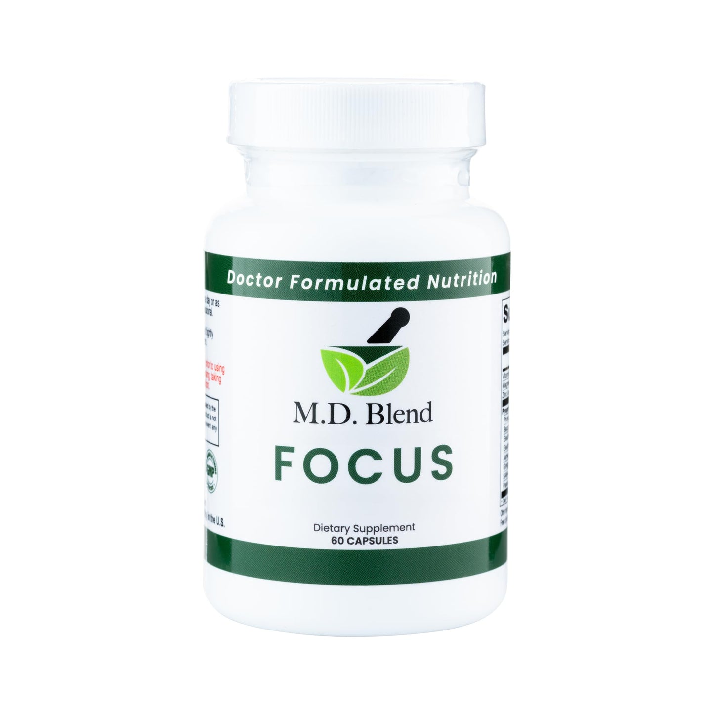 M.D. Blend Brain Supplements for Memory and Focus, 120 Capsules