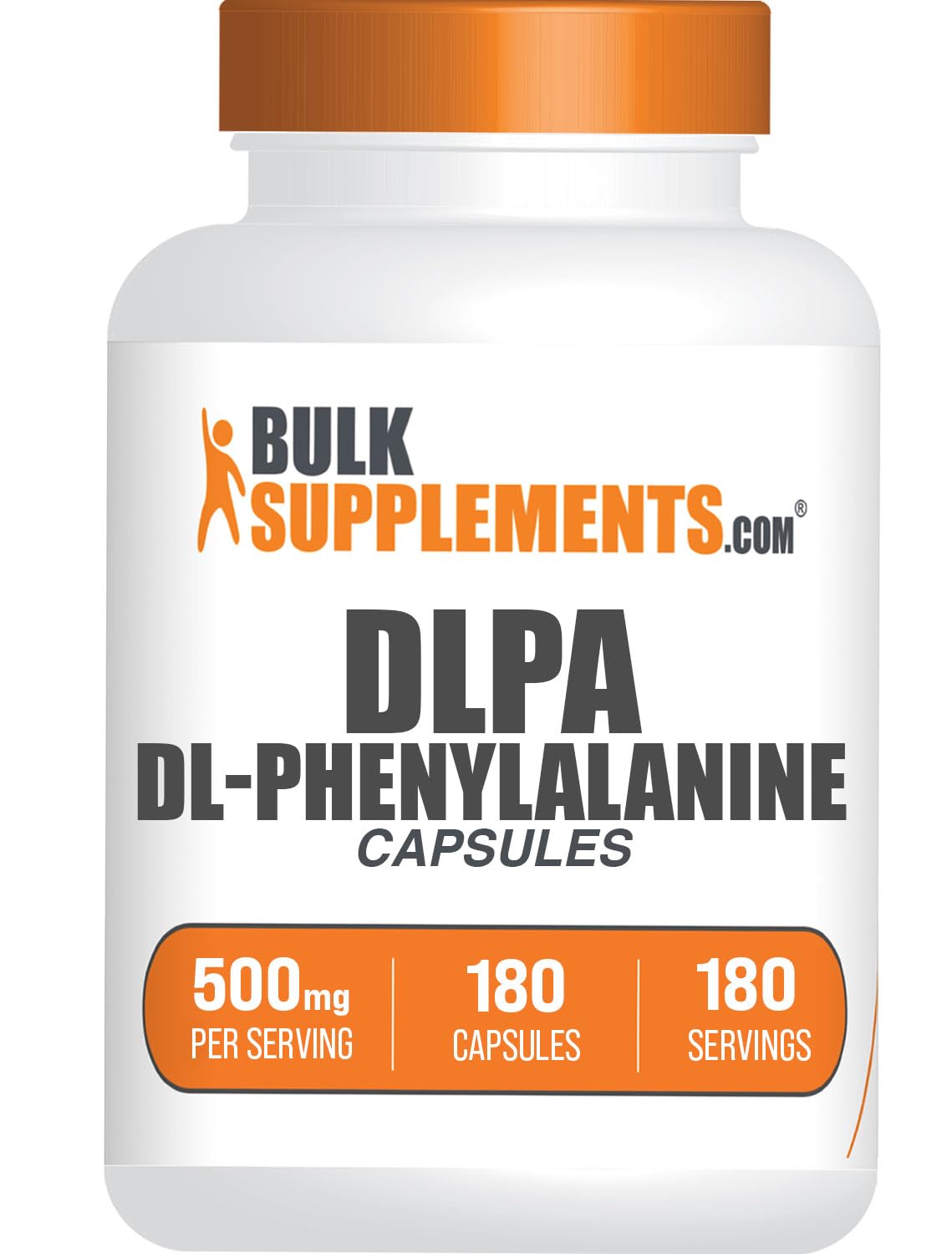 BulkSupplements DL-Phenylalanine Capsules, 180 Capsules