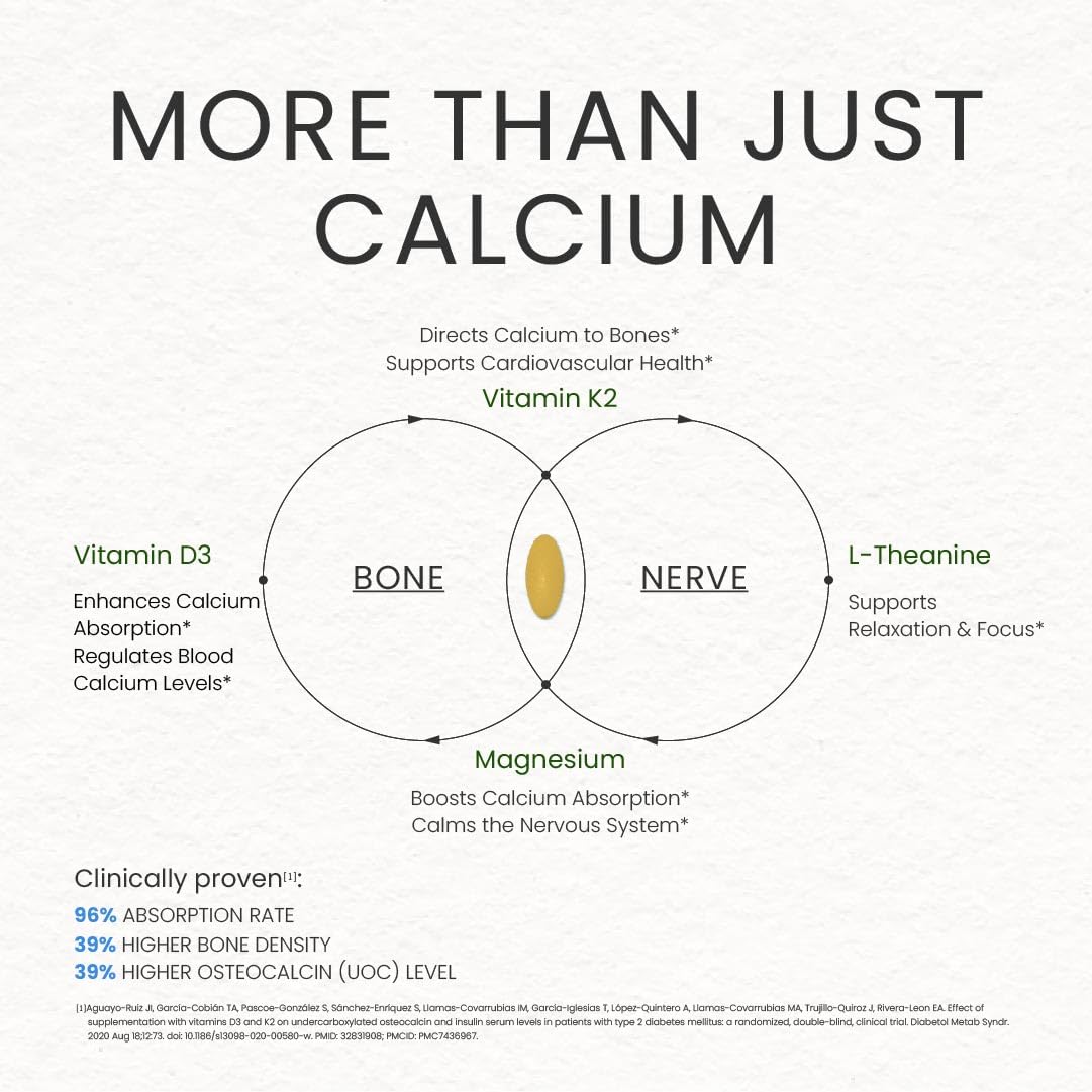 NEUMINA Aquamin Calcium & Magnesium, Vitamin D3 & K2, Vegan 90 Capsules