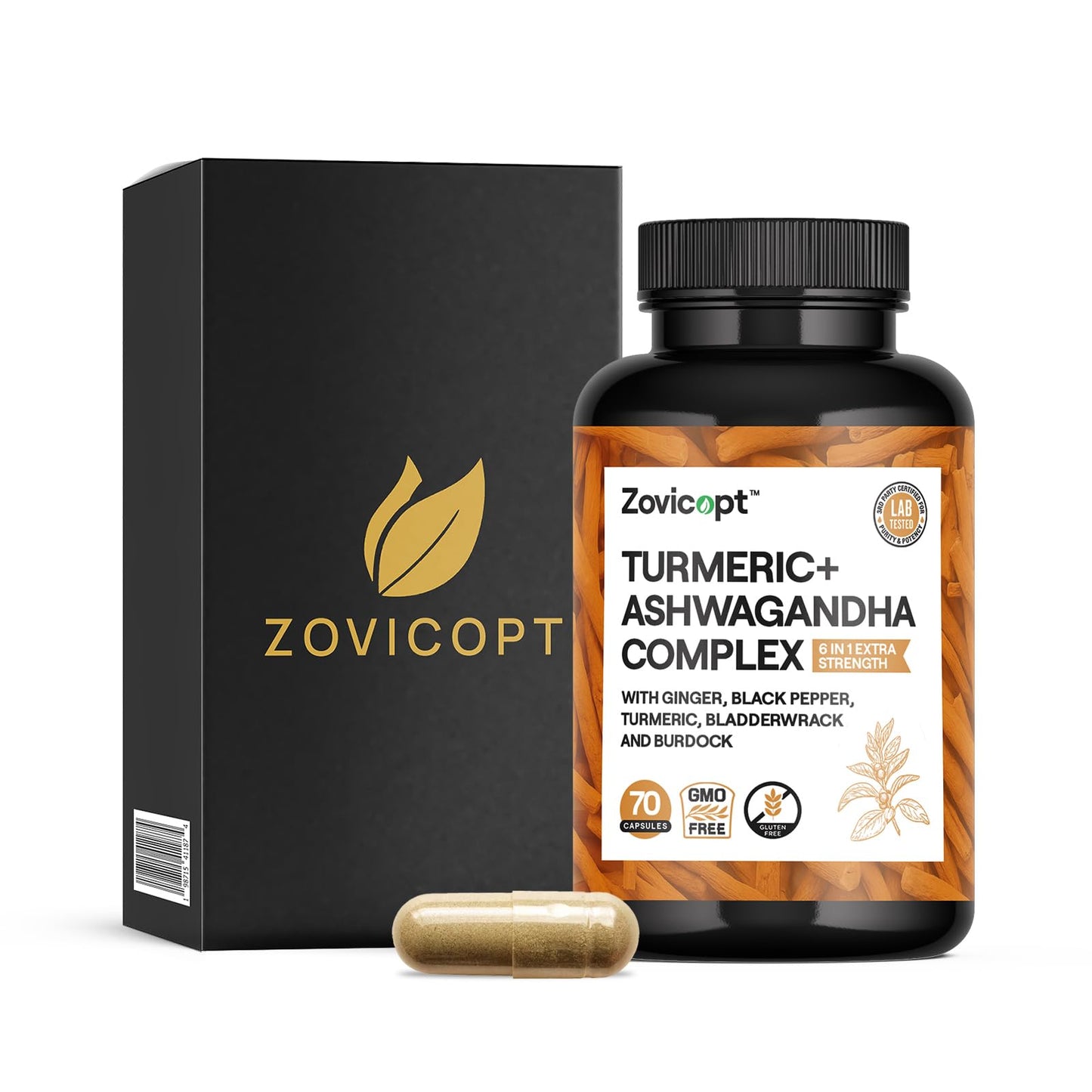 Zovicopt Ashwagandha Supplement Capsule 70 Count